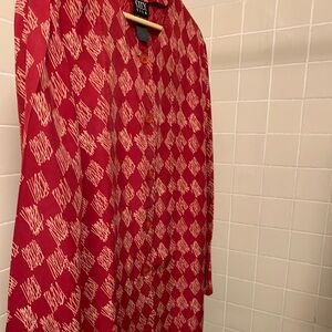 Long sleeve button down dress blouse